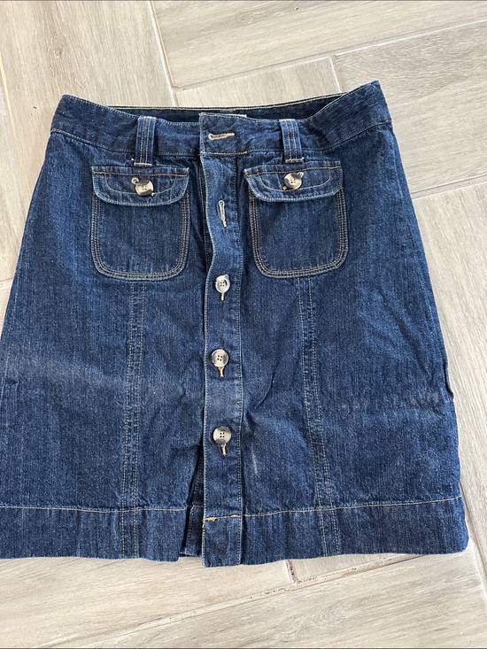 Christopher & Banks Dresses & Skirts - 🚨2 for $10🚨Christopher & Banks Dark Blue Denim Button-Front Mini Skirt